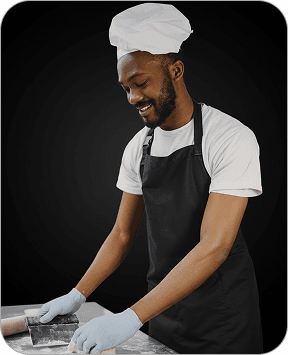 Kitchen team in motion