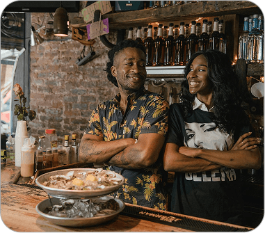 Restaurant managers standing together